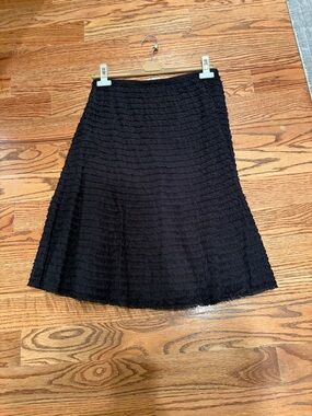 Michael Kors Black Textured A-Line Skirt